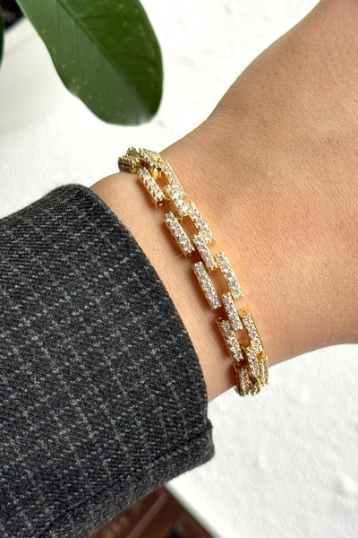 Leo'Stone Golden Frame Kuyumcu İşçiliği 14K Altın Kaplama Premium Seri Kadın ...