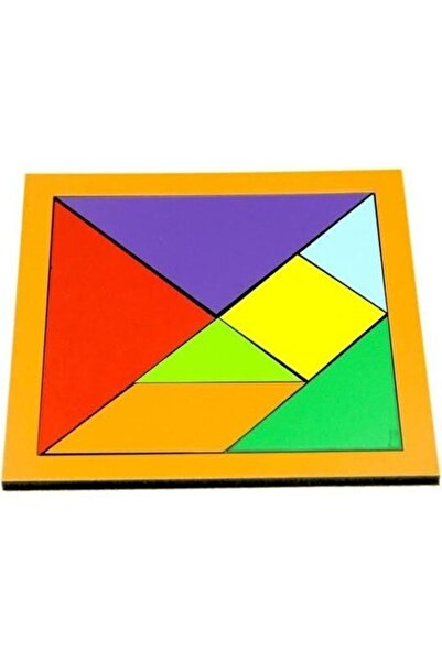 Genel Markalar Hamaha Wooden Toys Doğal Ahşap Eğitici Cak 7 Parça Mini Tangram