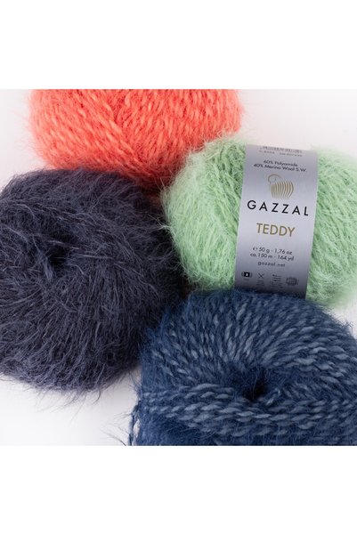 GAZZAL İPLİK Teddy Merinos Premium Plush Knitting Yarn 6549 5-Pack 250 Gr