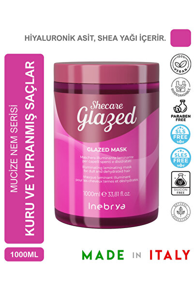 Inebrya Shecare Glazed Parlaklık Veren Saç Maskesi 1000 ml