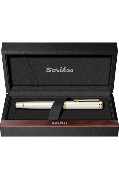 Scrikss WizDesign Dolma Kalem Fortune Beyaz Altın M Uç - ÖMÜR BOYU GARANTİLİ ...