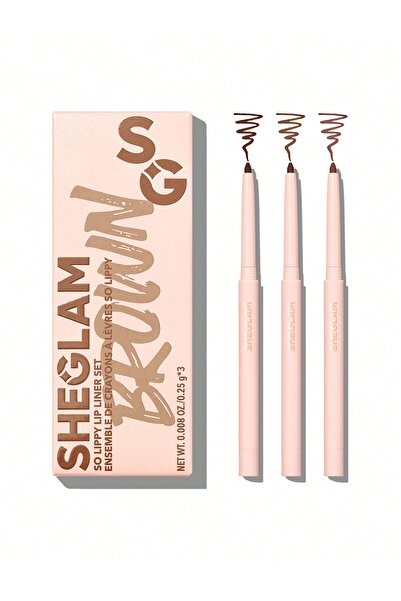 SHEGLAM مجموعة أقلام تحديد الشفاه سو ليبي - قبلات الإسبريسو