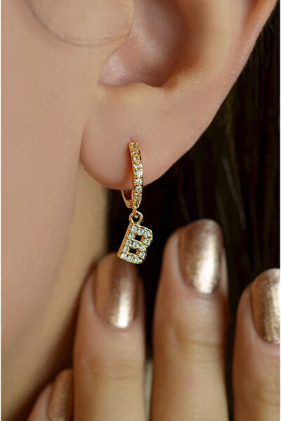 Sacce Scarves&Accessories B Harfi Küpe Tekli