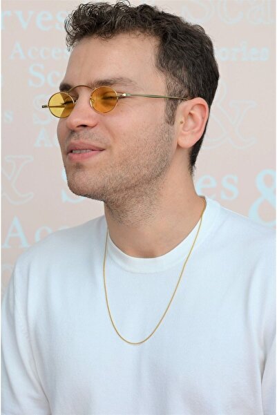 Sacce Scarves&Accessories سلسال رجالي من الفولاذ ذهبي 60 سم