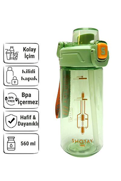 ORVO Pipetli Kilitli Kapak Spor ve Günlük Kullanım Matara – BPA Free, 560 ml