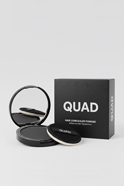 QUAD Unisex Siyah Saç & Sakal Toz Kapatıcı Dolgunlaştırıcı Pudra – Doğal Topik Etki 10gr