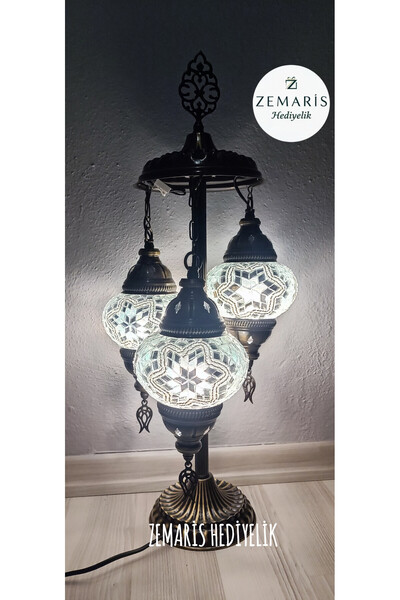 ARİS HEDİYELİK El Yapımı Otantik Mozaik Minik Lambader 3 Lü
