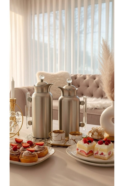 Generic Luxury Royal Design Tea and Coffee Thermos Set 1 Liter/700 ml