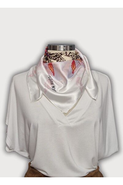 POZİTİF MRK مجموعة التأمل وشاح باندانا أبيض بتفاصيل الفيل