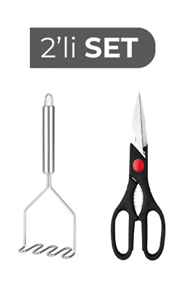 ZUZU MADE Paslanmaz Çelik Çok Amaçlı Mutfak Makası Ve Paslanmaz Çelik 24 Cm P...