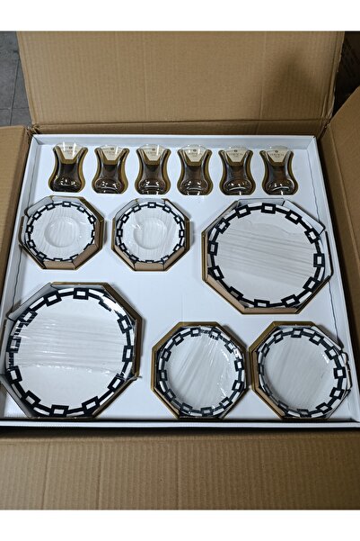 Paşabahçe 24 Parça Harenciya Premium Çay&Pasta Sunum Seti-6 Bardak 6 Pasta Tabağı-6 Çerezlik Kase-6 Çay Tabağı