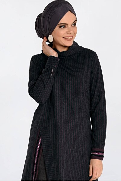 Alvina تونيك ذو رقبة واسعة وفتحة جانبية 4624