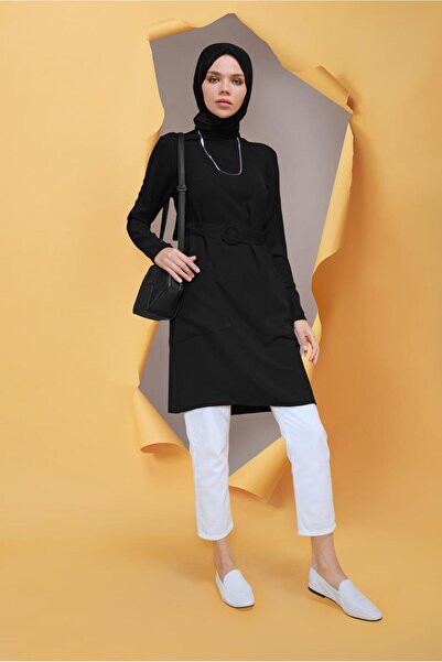 Alvina DETALJ DUGMETA NA RUKAVU Sa džepovima TUNIKA SA KAIŠOM 41398