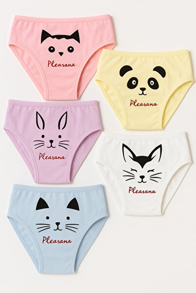 Katia&Bony Κοριτσίστικο Ζώο εμπριμέ 5 τεμαχίων slip εσώρουχο