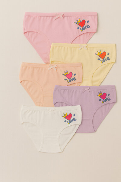 Katia&Bony مجموعة من 5 سراويل داخلية على شكل قلب للفتيات