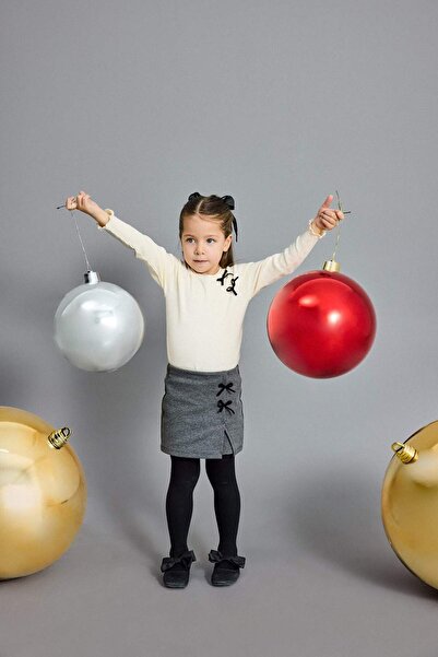 DeFacto Kız Bebek Yılbaşı Temalı Fiyonk Detaylı Şort Etek G5734A525WN