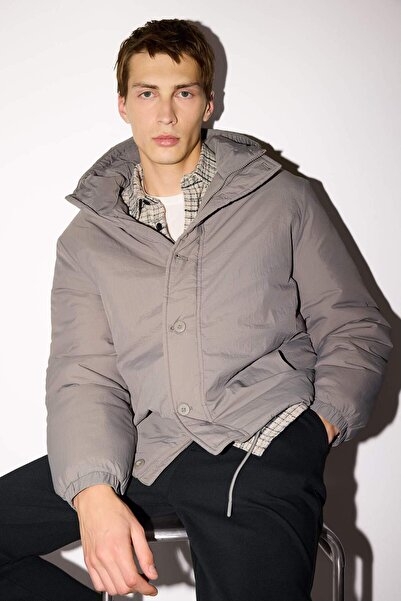 DeFacto Men's Coat E9223Ax/Gr3 Gray