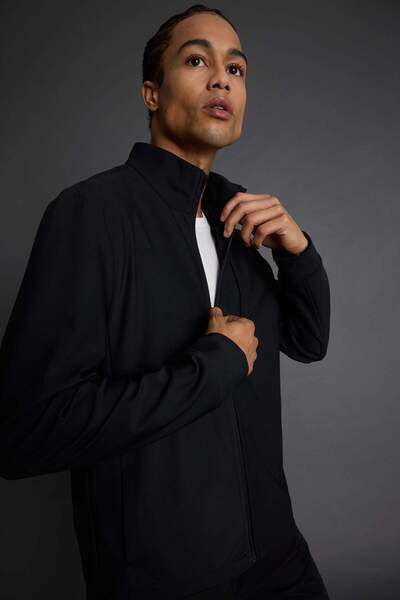 DeFacto Standard Fit Mock Neck Zippered Sweatshirt F7635Ax25Au