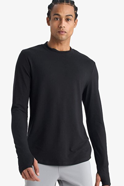 DeFacto Спортивний боді з довгими рукавами, вузьким кроєм і прямим коміром F2422AX25WN