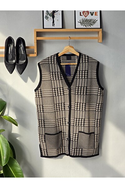 ENDAMIM Large Size Patterned Sleeveless Mother's Vest
