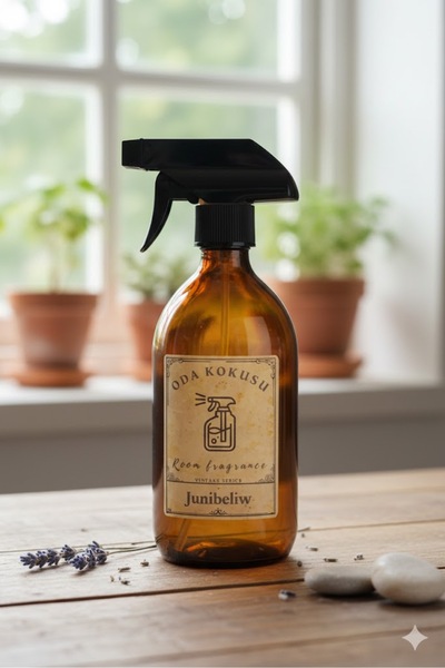 JUIWI Çok Amaçlı Cam Amber Boş 500ml Sprey Şişe Oda Kokusu Etiketli Cam Şişe ...