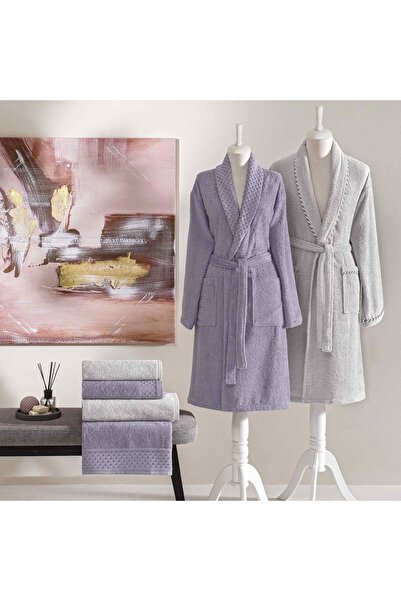 Taç Vella Bamboo Classic Family Set Lilac Gray
