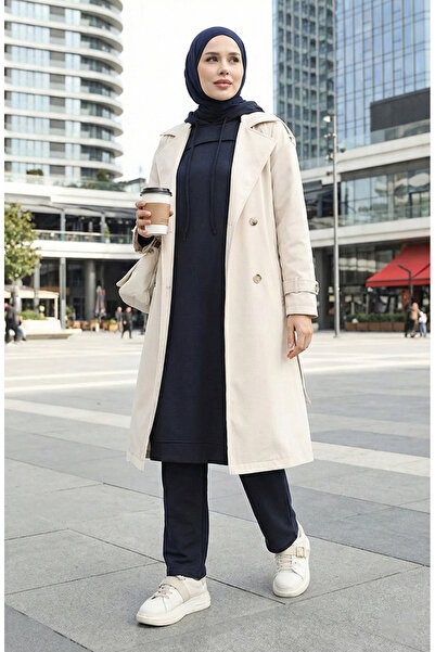 sefamerve Granatowy dwunitkowy komplet dresowy - 3034-05