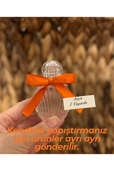 MayaArtDesign (40 ADET) Turuncu Kurdeleli-Etiketli İstiridye Mika Plastik Boş...