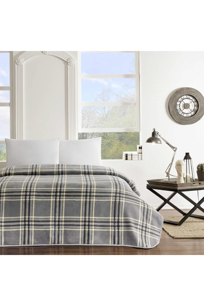 Taç Fausto Çift Kişilik Battaniye Antrasit