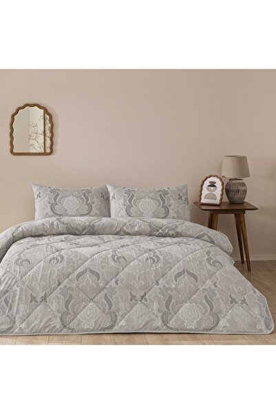 Taç Norellia Ranforce Double Quilt Set Gray