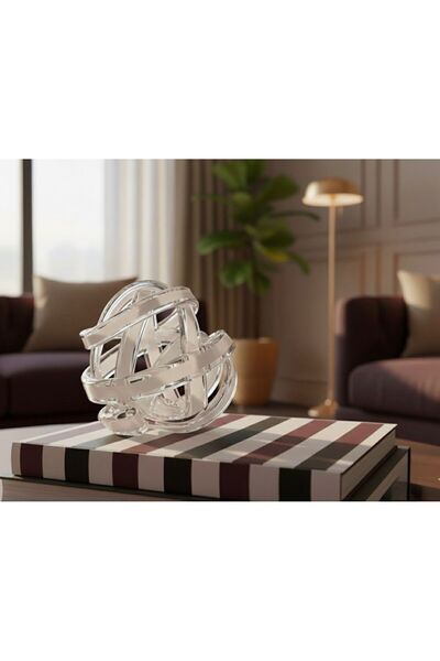 PINALE ART El Yapımı Lüks Obje Cam Düğüm Çap 20 cm