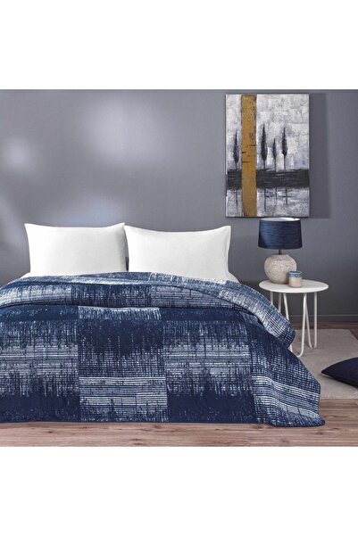 Taç Taç Ziggy Pamuk Çift Kişilik Battaniye Lacivert
