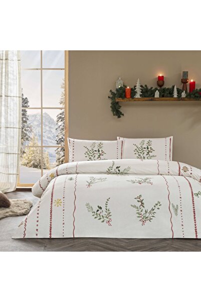 Taç Mistovia Glow Ranforce Double Duvet Cover Set White