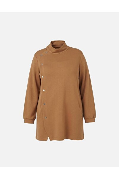 Kayra Turtleneck Scuba Sweatshirt Tobacco