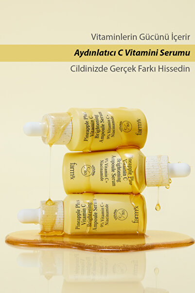 farmrx Pineapple Plus Vitamin C + Niacinamide Brightening Ampoule Aydınlatıcı C Vitamini Serumu 30 ml