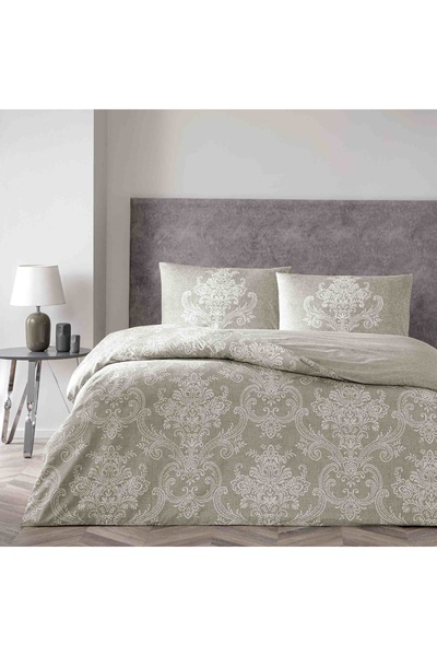 Taç Chevy Ranforce Çift Kişilik Nevresim Takımı Gri