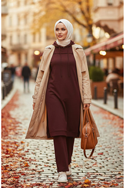 sefamerve Iki Iplik Eşofman Takım 3034-14 Mürdüm