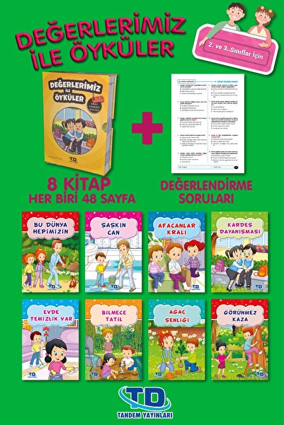 Tandem Yayınları DEĞERLERİMİZ İLE ÖYKÜLER DİZİSİ KUTULU ( 8 KİTAP )