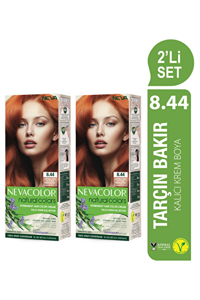 Neva Color Natural Colors 2'Lİ SET 8.44 TARÇIN BAKIR Kalıcı Krem Saç Boyası Seti