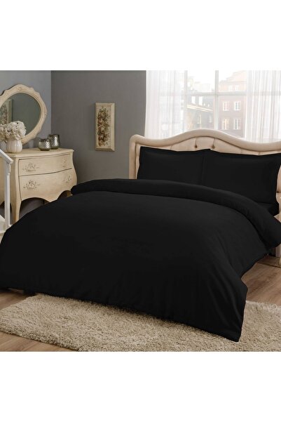 Taç Taç Color Dreams Saten Çift Kişilik Nevresim Takımı Siyah