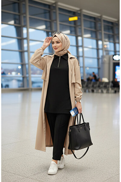 sefamerve طقم مكون من قطعتين بنطلون رياضي 5090-02 أسود