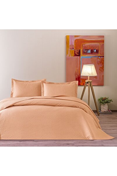 Taç Taç Harlow Tek Kişilik Yatak Örtüsü Takımı Somon