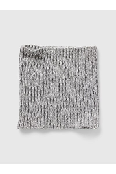 GAP Kız Çocuk Gri Ribana Örgü Atkı