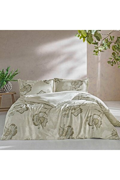 Taç Taç Reborn Primrose Bambu Çift Kişilik Nevresim Takımı Bej