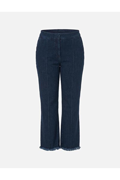 Kayra Çima Stitched Denim Trousers Navy Blue