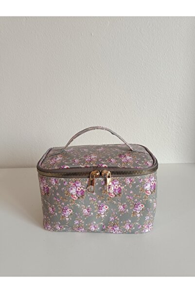 Maykis ÇİÇEK DESENLİ KADIN SEYAHAT,KİŞİSEL BAKIM VE MAKYAJ ÇANTASI