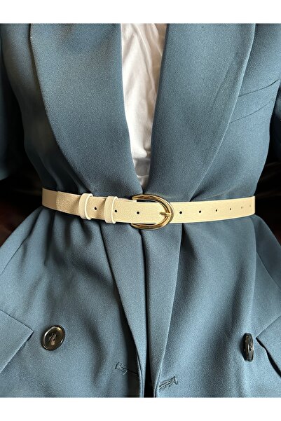 LİA KEMER Lust Curea cu cataramă aurie pentru femei cu model clasic Curea pen...