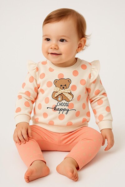 dinamik çocuk طفلة بنات بنمط بولكا دوت لطيف بنمط الدب الدمية مجموعة من موسمي ...