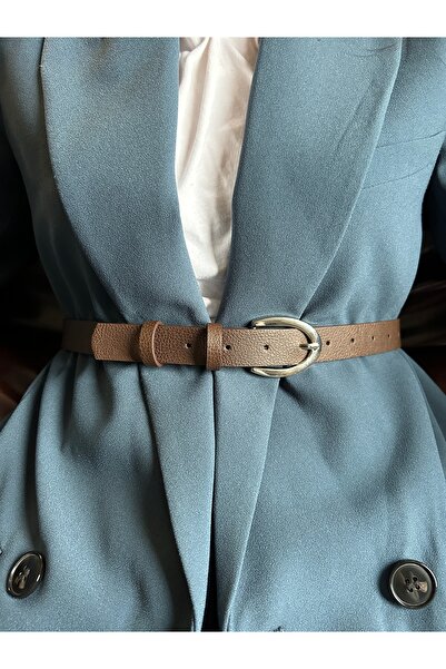 LİA KEMER Lust Curea cu cataramă argintie cu model clasic pentru femei Curea ...