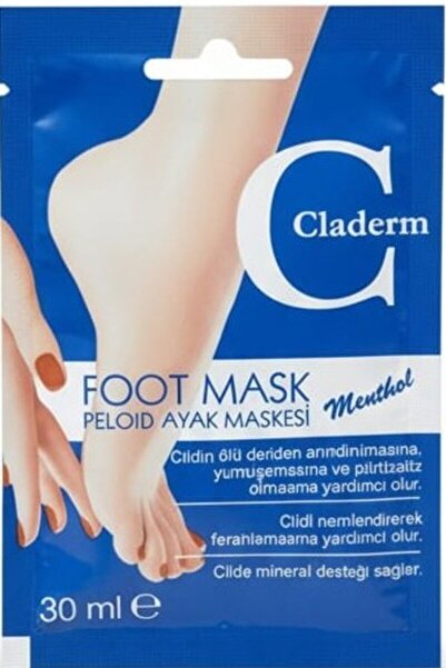 Claderm Foot Mask Peloid Ayak Maskesi Mentollü 4 Adet